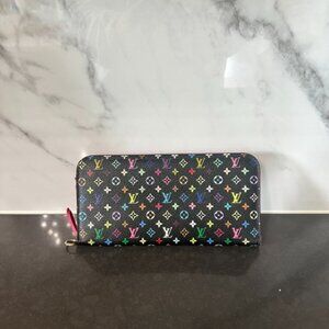Louis Vuitton Clemence Wallet Multicolore Black Limited Edition